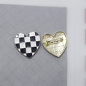 Black And White Checkerboard Anti-exposure Brooch