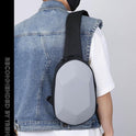Men's Shoulder Solid Color Crossbody Bag