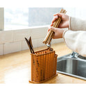 Woven Hollowed Chopsticks Storage Box Kitchen Tableware