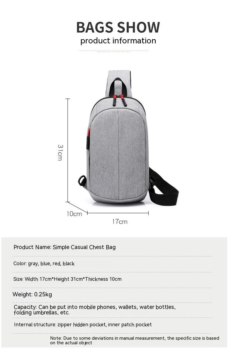 Fashion Simple Small Chest Bag Outdoor Riding Small Shoulder Bag Casual And Comfortable Shoulder Bag