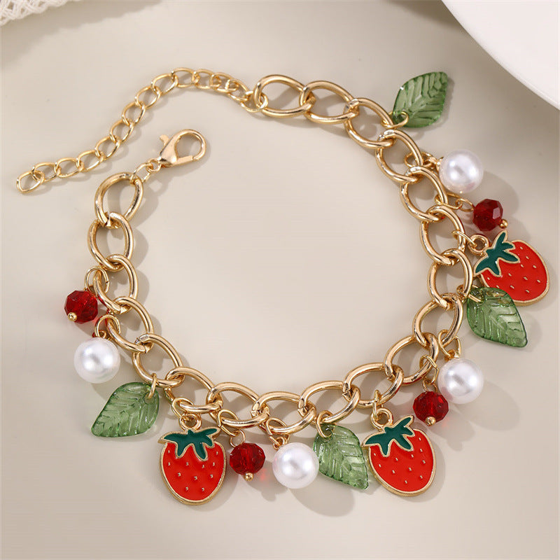 Valentine's Day Bracelet Red Accessories Cherry Bracelet