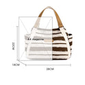 Outdoor Fashion Canvas Large Capacity Striped One-shoulder Storage Handbag