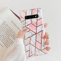 Electroplated marble mobile phone case