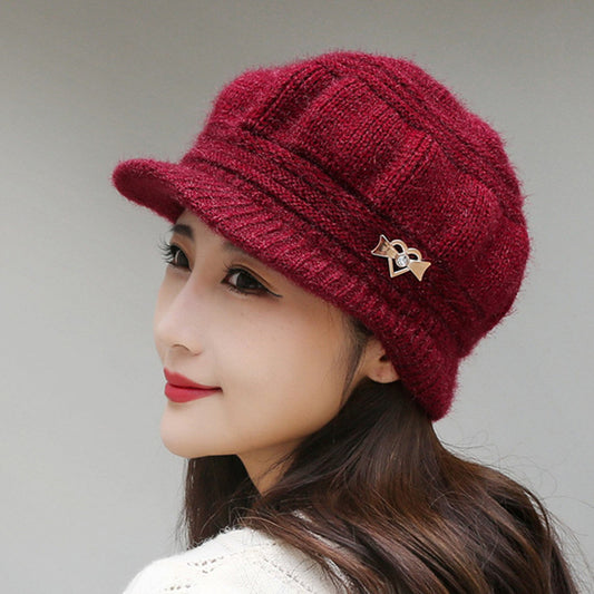 Thickened Knitted Wool Warm Women's Beret