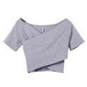 Sexy V-neck Crop T-shirt