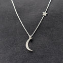 Simple star moon necklace