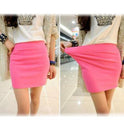 Fashion Women Ladies Sexy Summer Packs Hip Pencil Skirt High Waist Pleated Elastic Slim Mini Skirts for Office Party