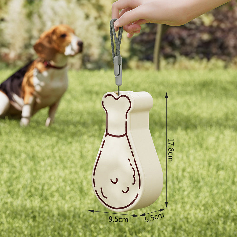 Pet Water Feeder Pet Hydration On-the-go Portable 2-in-1 Pet Water Bottle Food Container For Outdoor Travel Chicken Drumstick