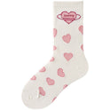 Love Black White Mid-tube Cute Students Girls Lolita Socks