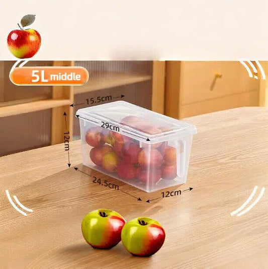 6 PCS Fridge Box Holder Kitchen Clear Organiser Cupboard Food Storage Container