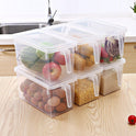 6 PCS Fridge Box Holder Kitchen Clear Organiser Cupboard Food Storage Container