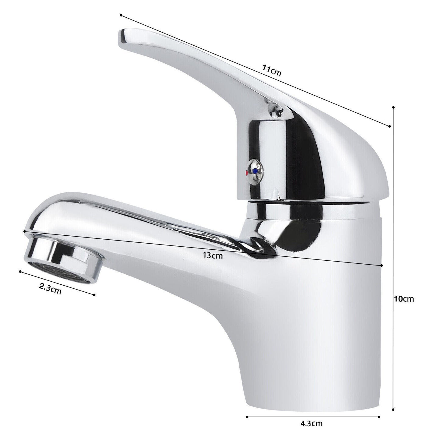 Basin Sink Mixer Taps Waterfall Single Lever Bathroom Mono Cloakroom Tap Fixings