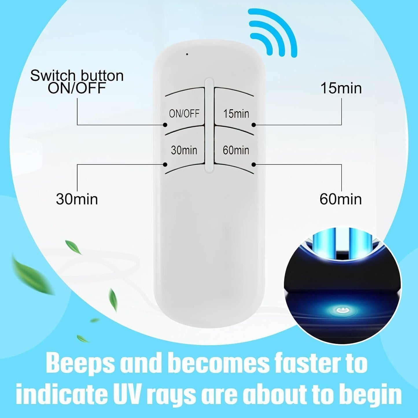 Large UVC UV Light Ozone Sterilize Germicidal Lamp Home Office Disinfection New  The UK Does Not Include VAT, Which Needs To Be Borne By Oneself. Please Consider Carefully Before Placing An Order