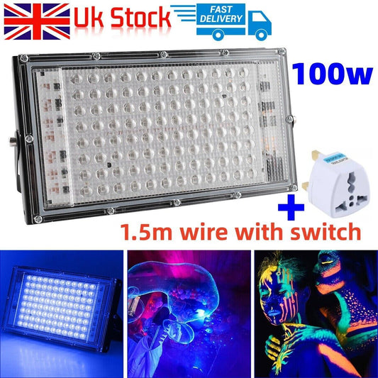 LED UV Stage Blacklight Ultraviolet Flood Effect Light For Disco Party   The UK Does Not Include VAT, Which Needs To Be Borne By Oneself. Please Consider Carefully Before Placing An Order