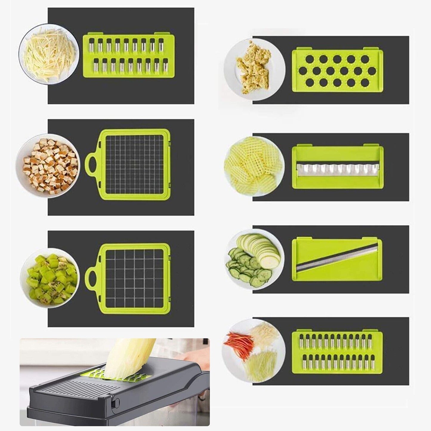 15 In 1 Vegetable Chopper, Salad Fruit Vegetable Food Chopper Slicer Peeler