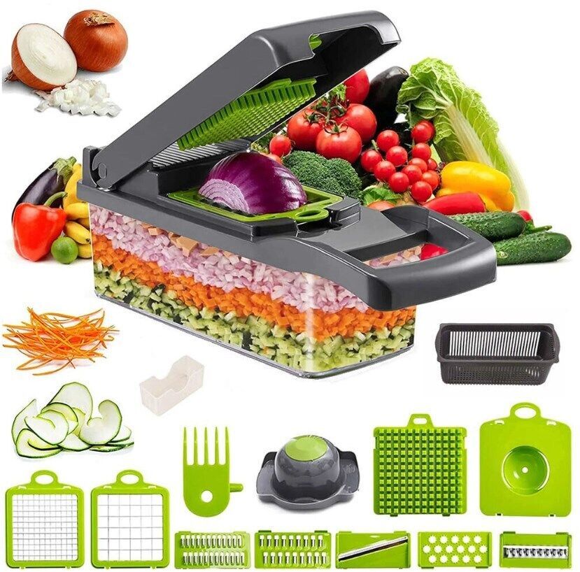 15 In 1 Vegetable Chopper, Salad Fruit Vegetable Food Chopper Slicer Peeler