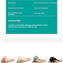 Gentle Woman Flowers All-matching Flat Shoes Non-slip Beach Sandals