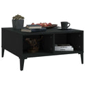 vidaXL Coffee Table Black 60x60x30 cm Engineered Wood