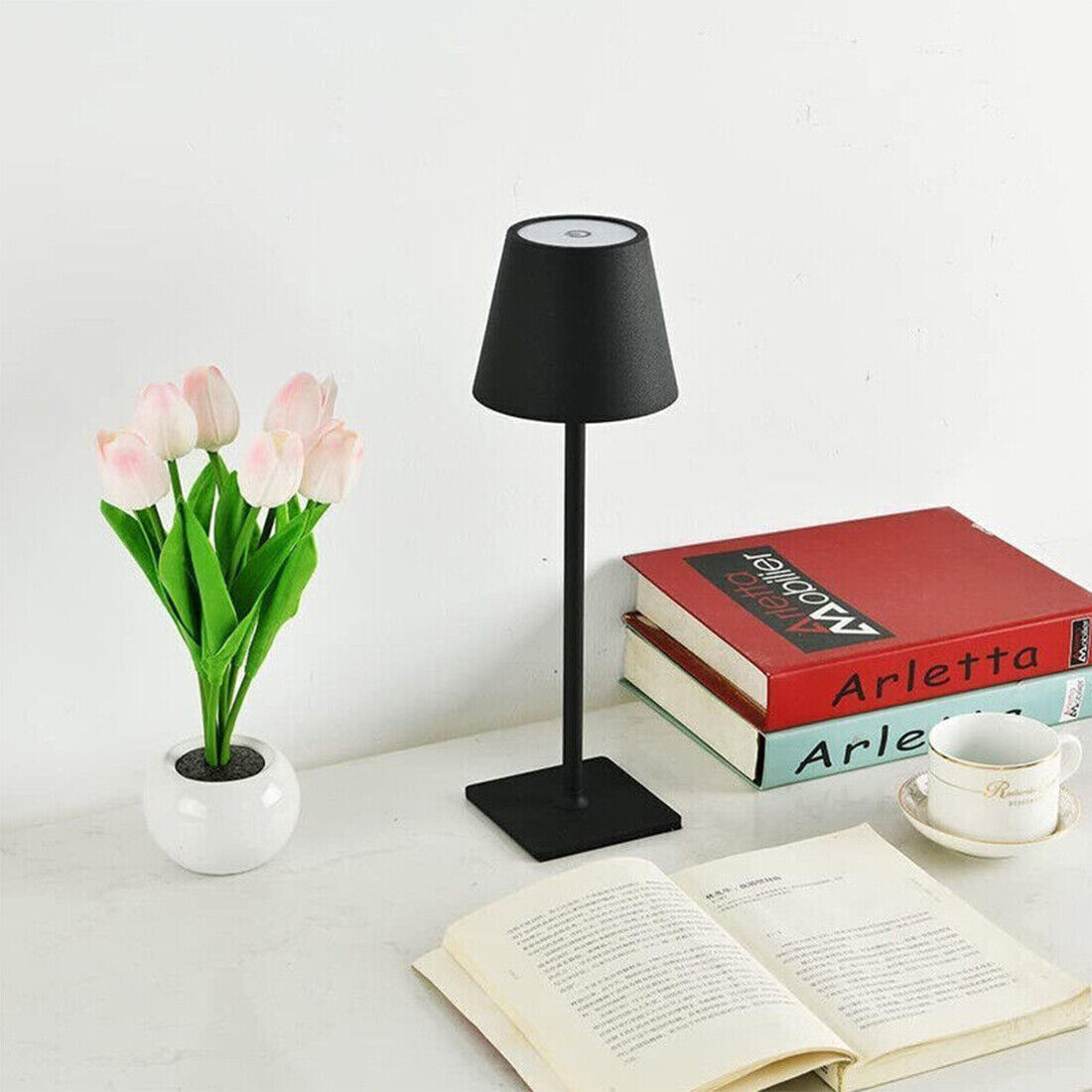 New Cordless Lamp Rechargeable Table Lamp LED Dimmable Lamp Night Light Decor UK