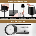 New Cordless Lamp Rechargeable Table Lamp LED Dimmable Lamp Night Light Decor UK