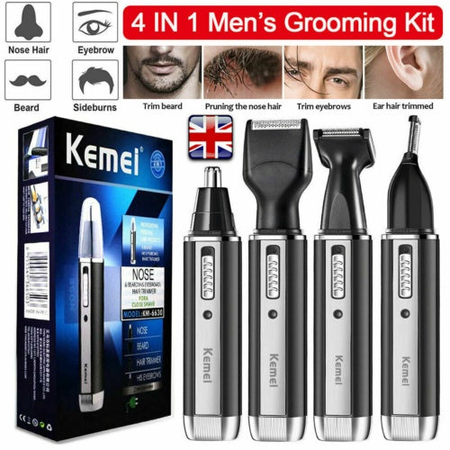 Mens 4 In 1 Rechargeable Hair Beard Eyebrow Ear Nose Shaver Trimmer Electric Kit