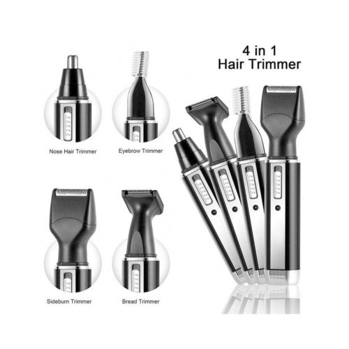 Mens 4 In 1 Rechargeable Hair Beard Eyebrow Ear Nose Shaver Trimmer Electric Kit