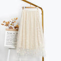 Mesh Little Daisy Chiffon A- Line Skirt