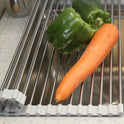 Folding Kitchen Drain Sink Rack Stainless Steel