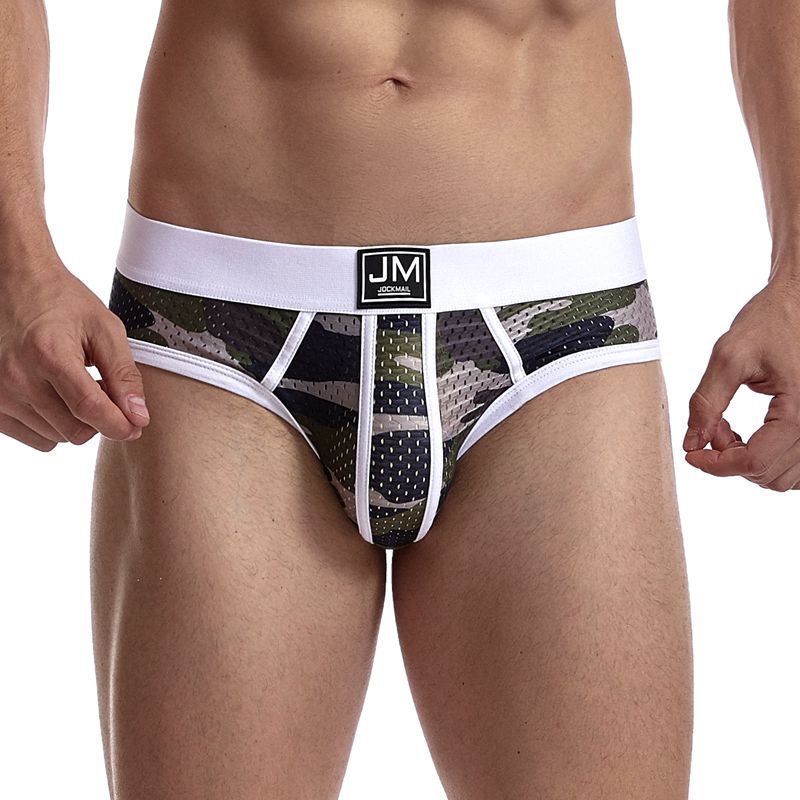 Camouflage Briefs Low Waist Mesh Breathable Men's Quick-drying Sports