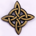 Medieval Celtic Knot Enamel Brooch