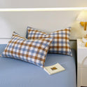 Washed Cotton Pillowcase Yarn-dyed Double-piece Types A And B Single Pillowcase