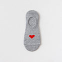 Heart Print Women's Socks Love Invisible Boat Socks Silicone Non-slip Short Socks