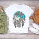 Summer New European And American Dreamcatcher T-shirt Loose Casual Short Sleeve