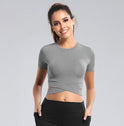 Women's Sports Slim Crew Neck T-Shirt Yoga Wear Running Top