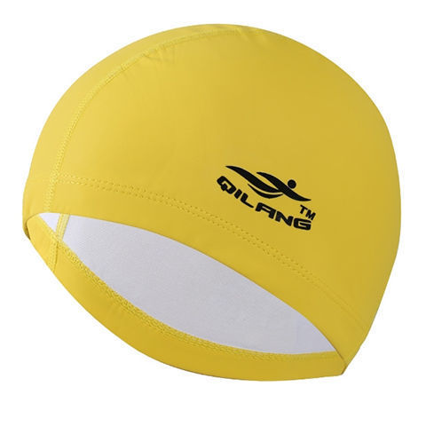 Solid color waterproof swimming cap