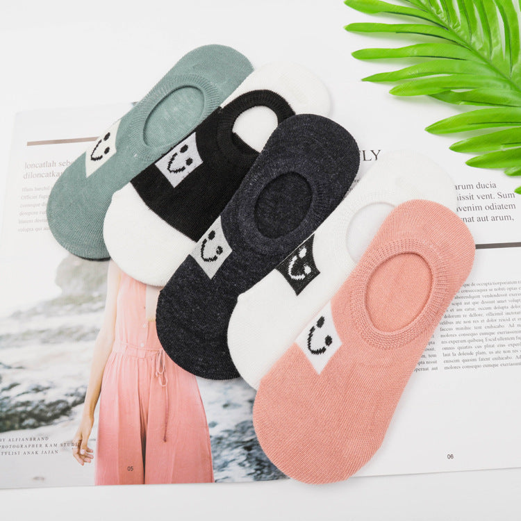 Invisible socks cotton breathable non-slip