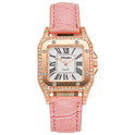 Square Diamond Belt Women's Watch Simple Roman Numerals