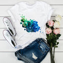 Summer Short Sleeve Fashion Graphic T-Shirt Top Women