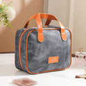Denim Pattern Portable Cosmetic Bag Large Capacity High Sense Travel Portable