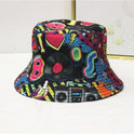 Versatile Geometric Graffiti Retro Fisherman Hat