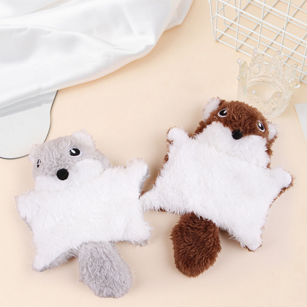 Plush Flying Squirrel Ringing Paper Sound Cat Teaser Toy