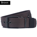 Lengthened Porous Pin Buckle Canvas Belt Men And Women Universal Belt