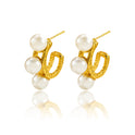 Affordable Luxury Fashion Vintage Pearl Stainless Steel Earrings