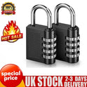 2x 4 Digit Combination Padlock Heavy Duty Outdoor Lock Gym Travel Luggage Locker