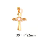 Women's Vintage Epoxy Cross Punk Necklace Pendant