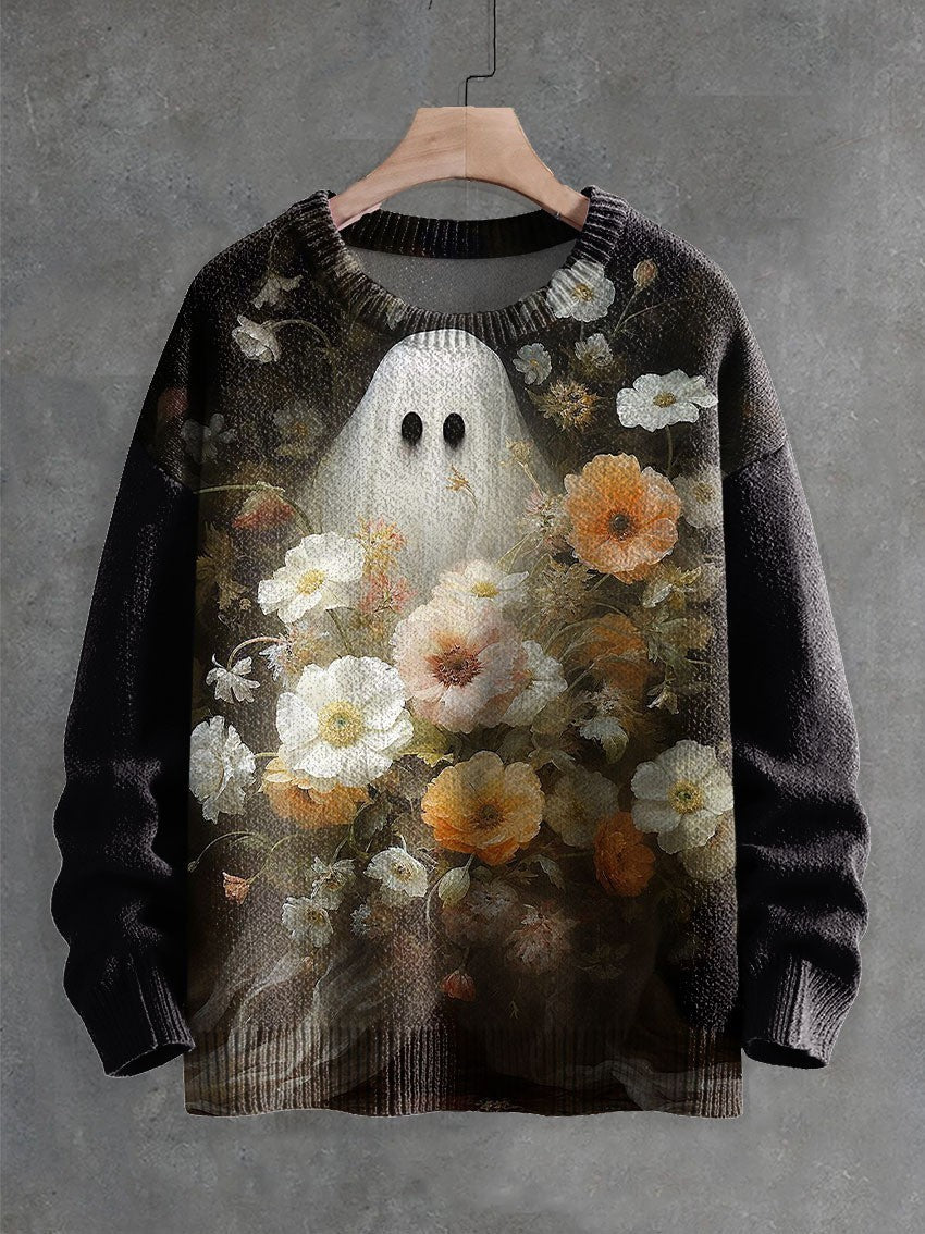 Halloween Ghost Pattern Horror Printed Sweater