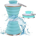 500ML Silicone Water Bottle Cup Foldable Leak Proof Portable Sports Travel Water Bottles For Outdoor Travel Gym Hiking Reuseable Kitchen Gadgets
