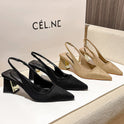 Pointed-toe Skinny Suede High Heel Pumps