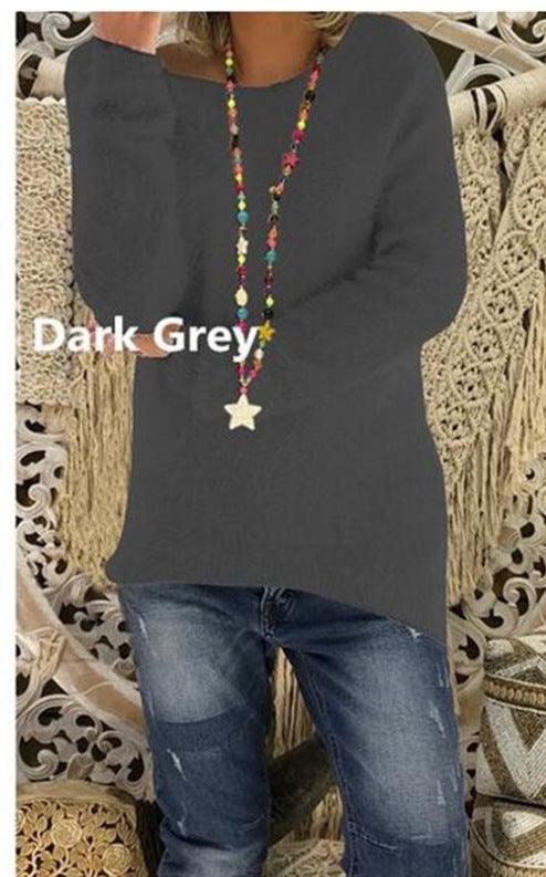 Explosive Solid Color Spot Autumn And Winter Women's Long-sleeved Loose Sweater