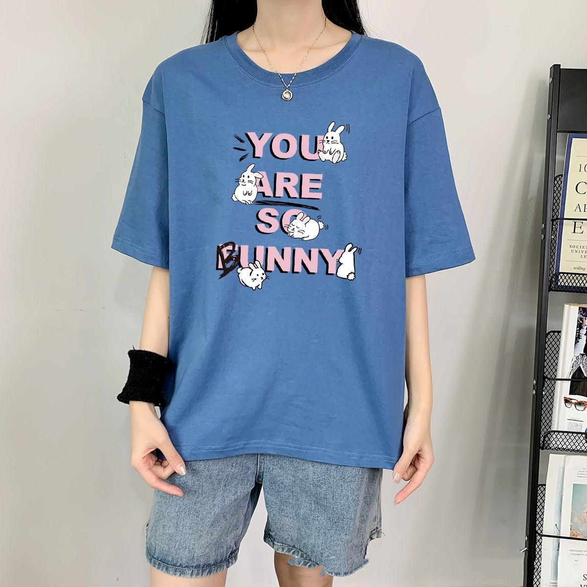 Rabbit Cotton Schoolgirl Short Sleeve Top